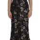Elegant Floral Jacquard Full Length Dress