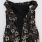Elegant Floral Jacquard Full Length Dress