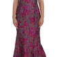 Elegant Floral Brocade Silk Gown