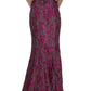 Elegant Floral Brocade Silk Gown