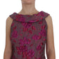 Elegant Floral Brocade Silk Gown