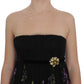 Multicolor Rose & Key Print Maxi Dress with Crystal