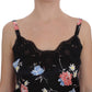 Elegant Black Silk Floral Lace Babydoll