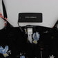 Elegant Black Silk Floral Lace Babydoll