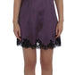 Elegant Purple Silk Lace Chemise Dress