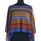 Multicolor Wool Women Poncho
