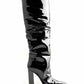 Black Patent Leather Women Boot