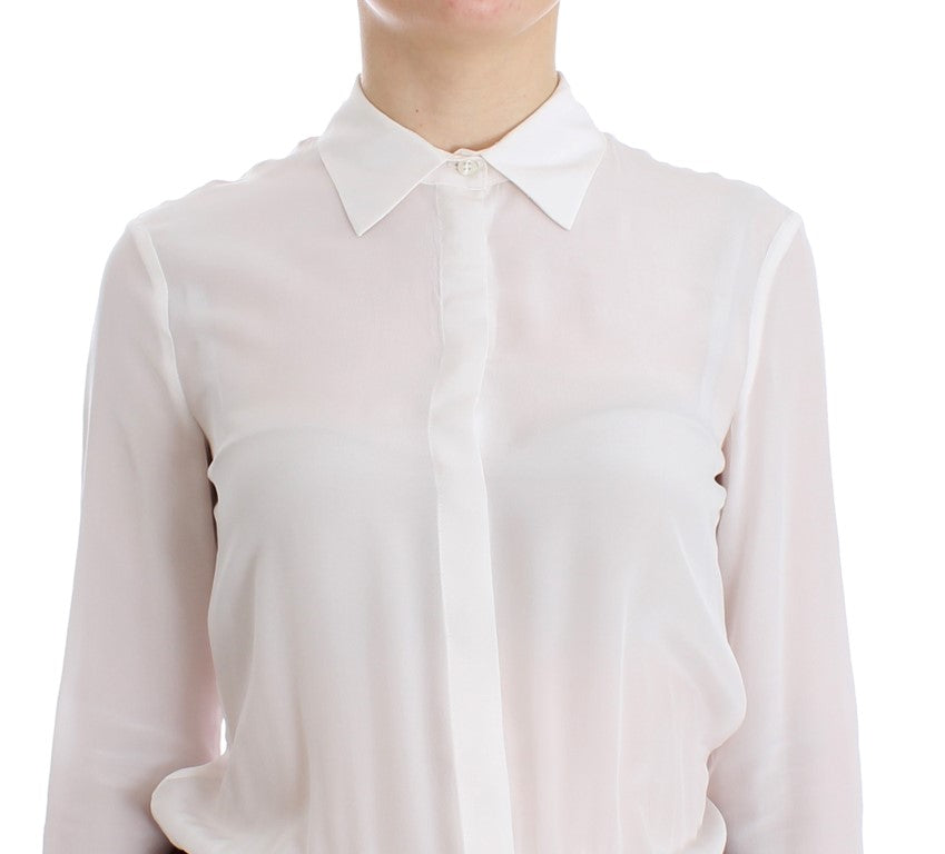 Elegant Silk Blend Shirt Dress