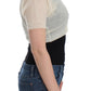 Elegant Off-White Cropped Alpaca-Wool Blend Sweater