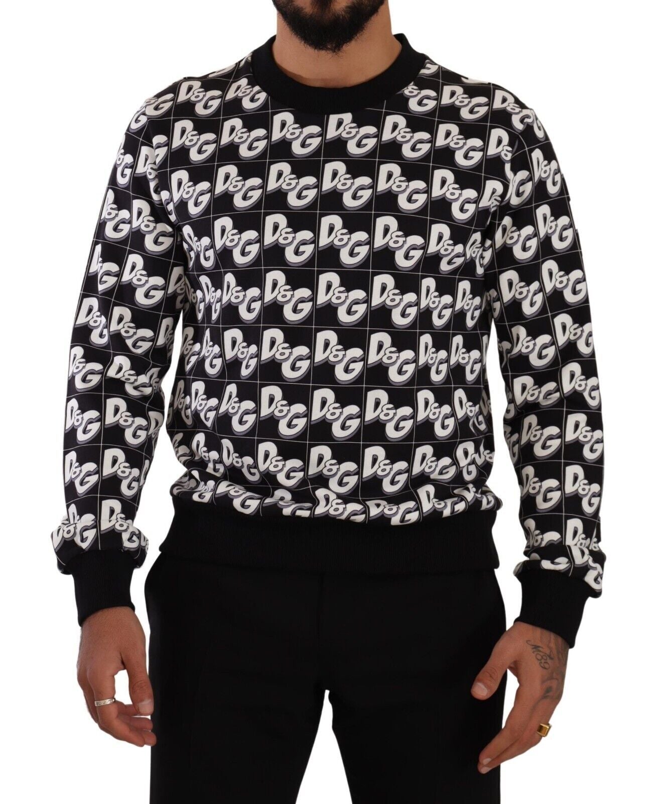 Elegant Monochrome Crewneck Sweater