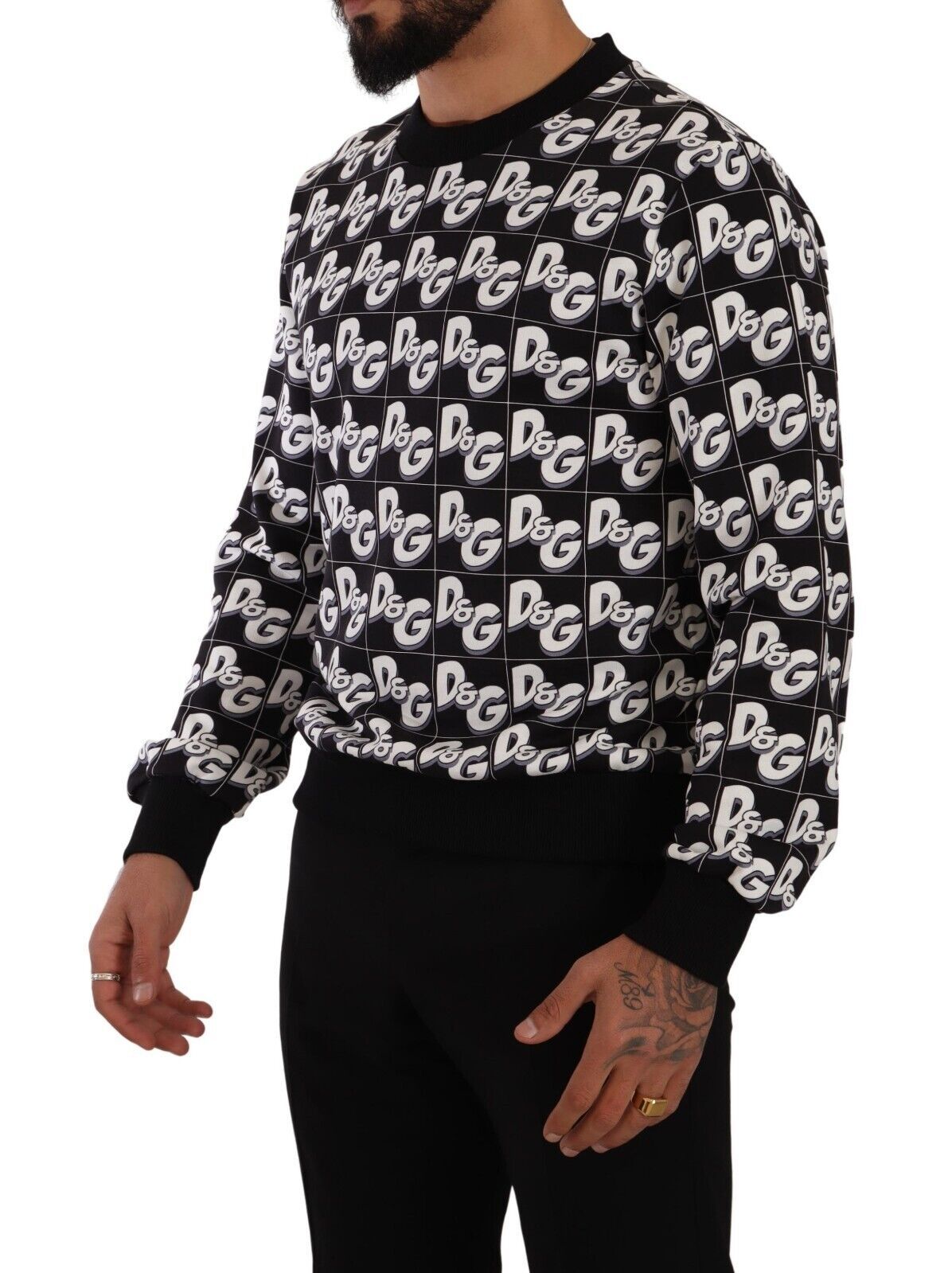 Elegant Monochrome Crewneck Sweater