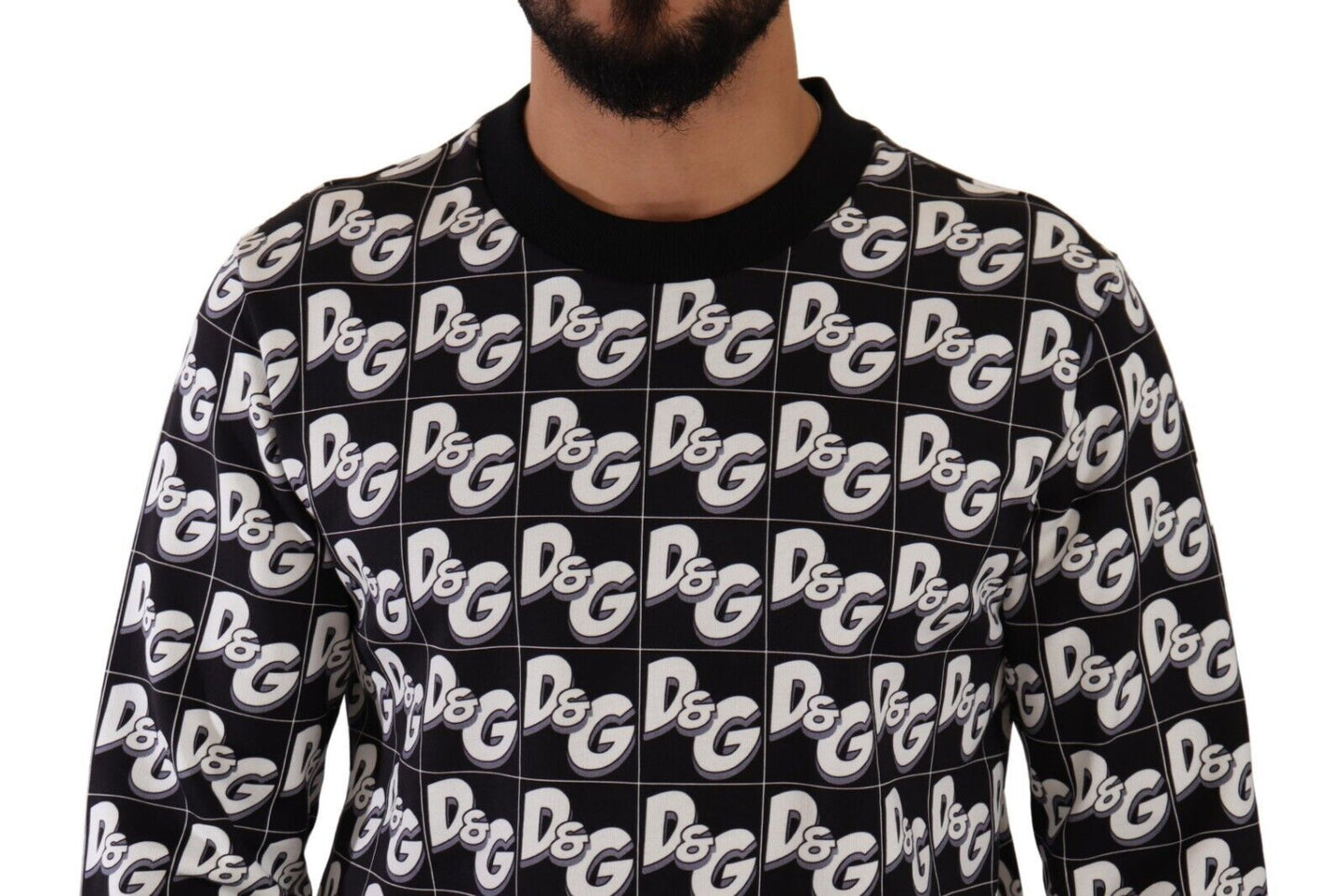 Elegant Monochrome Crewneck Sweater