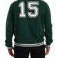 Elegant Green Cotton Pullover