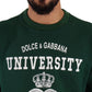Elegant Green Cotton Pullover
