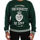 Elegant Green Cotton Pullover