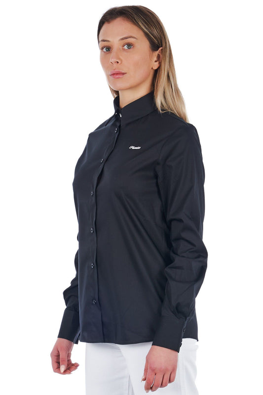 Black Cotton Women Shirt