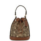 Dempsey 15 Small Snowflake Print Khaki Coated Canvas Bucket Bag