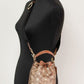 Dempsey 15 Small Snowflake Print Khaki Coated Canvas Bucket Bag