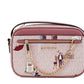 Jet Set Girls East West Powder Blush PVC Zip Chain Crossbody Bag
