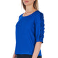 Blue Polyester Women Shirt
