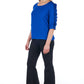 Blue Polyester Women Shirt