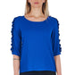 Blue Polyester Women Shirt
