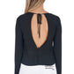 Black Polyester Women Blouse
