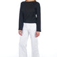 Black Polyester Women Blouse