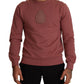 Elegant Pink Cotton Crew Neck Sweater