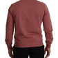 Elegant Pink Cotton Crew Neck Sweater