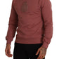 Elegant Pink Cotton Crew Neck Sweater