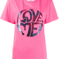 Elegant Pink Sequined Cotton Tee
