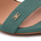 Green Calfskin Women Sandal