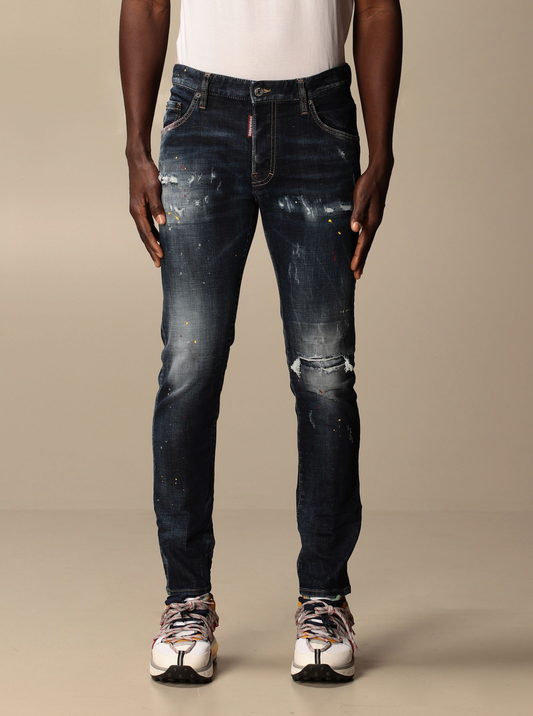 Blue Cotton Men Jean
