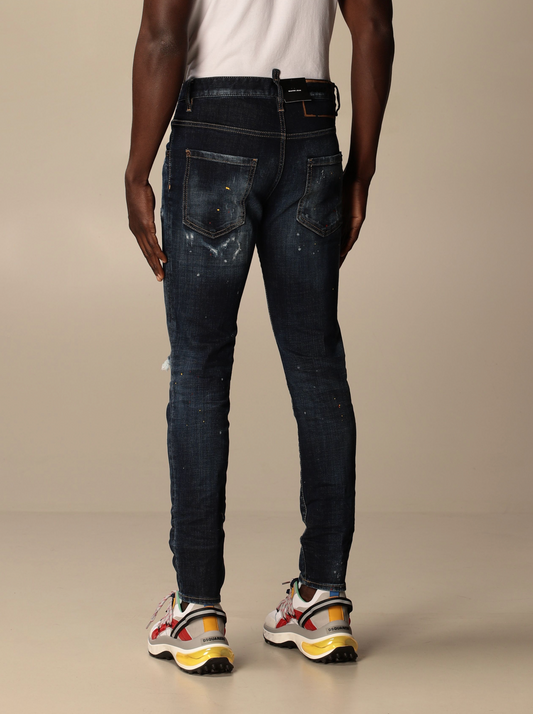 Blue Cotton Men Jean