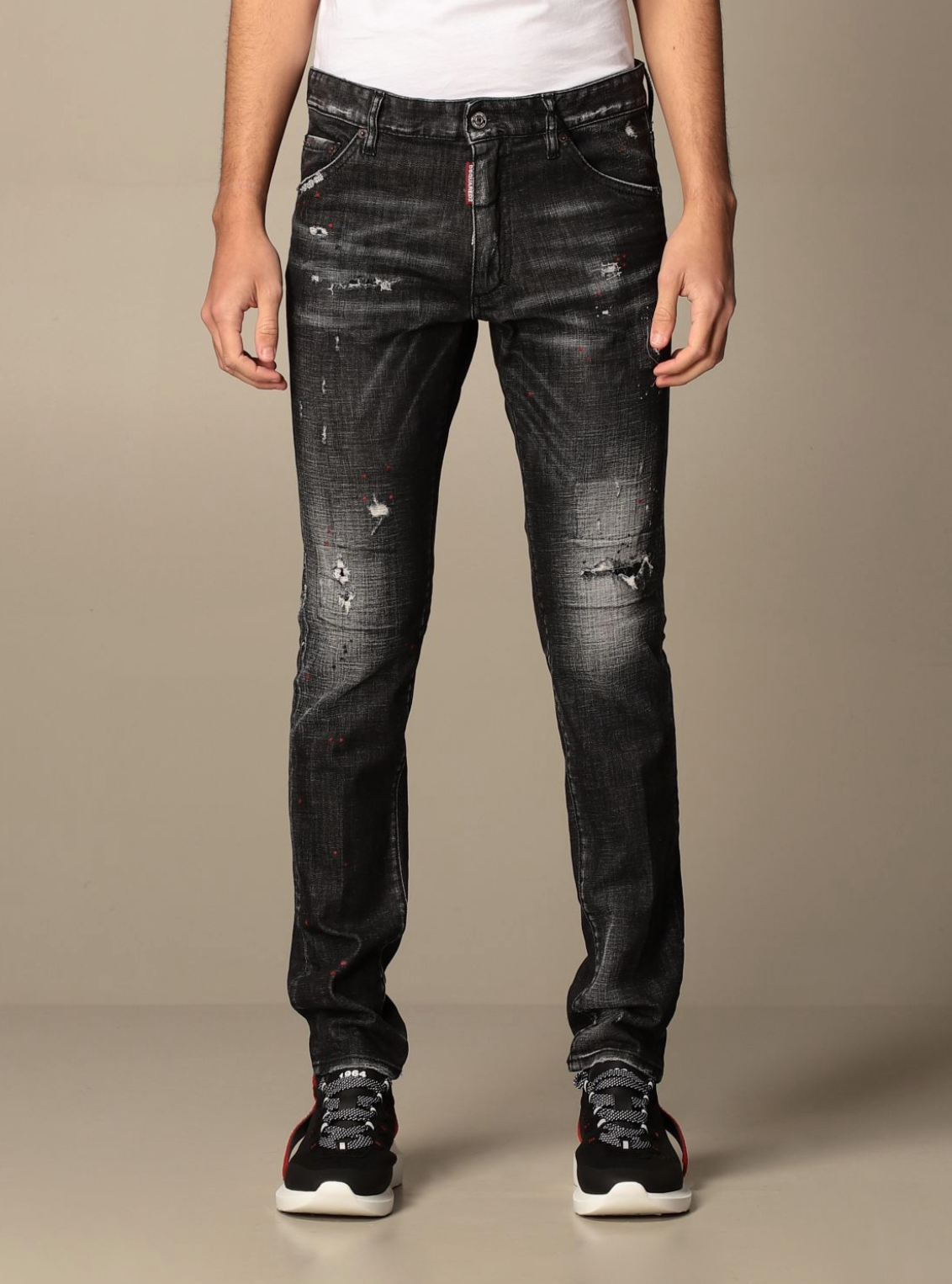 Black Cotton Men Jean