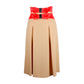 Beige Polyester Women Skirt
