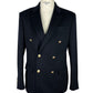 Blue Virgin Wool Men Blazer