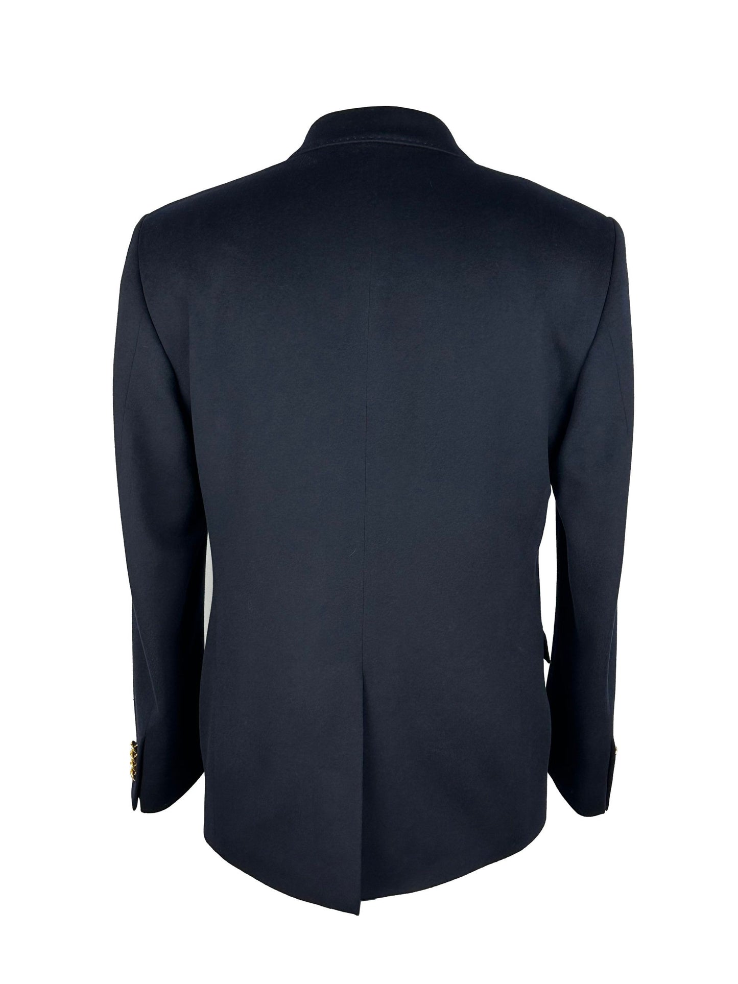 Blue Virgin Wool Men Blazer
