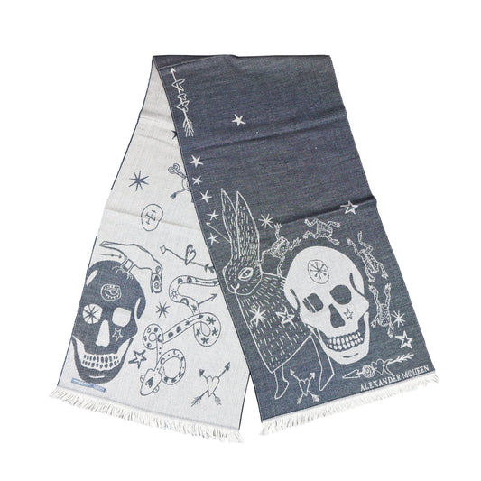 Black Wool Men Scarf