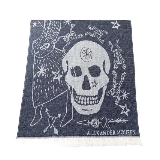 Black Wool Men Scarf