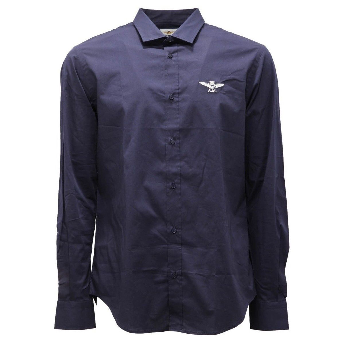 Dark Blue Cotton Men Shirt