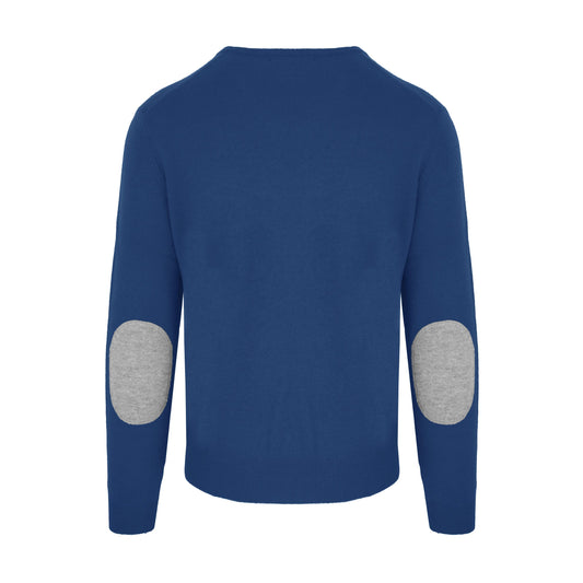 Blue Wool Men Sweater
