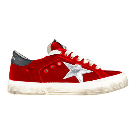 Red Calfskin Women Sneaker