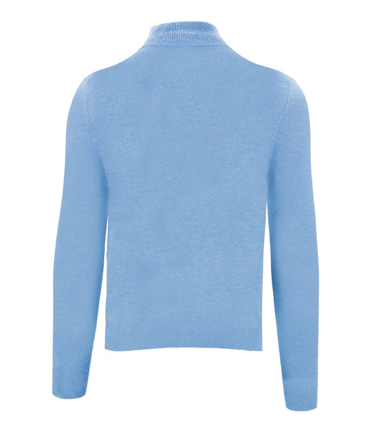 Ice Blue Cashmere Men Sweater
