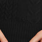 Black Acrylic Women Sweater