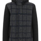 Elegant Wool Blend Hooded Coat in Blue