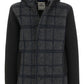 Elegant Wool Blend Hooded Coat in Blue
