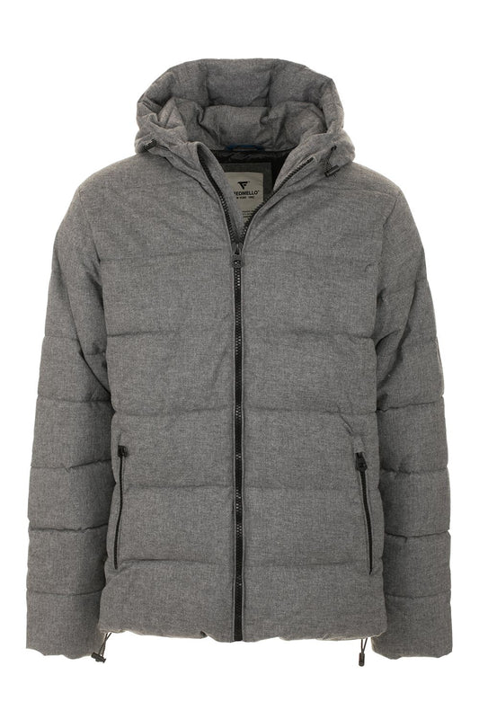 Gray Polyester Men Jacket
