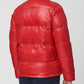 Mens Red Hooded Down Jacket